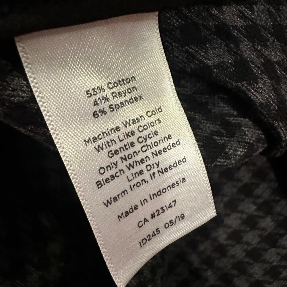 TALBOTS GRAY PLAID SIZE 6 CHATHAM ANKLE PANTS SIDE ZIP CLOSURE WOMENS - Picture 10 of 12